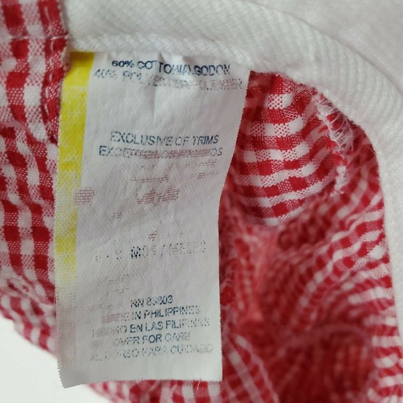 VTG Baby Dress Red Plaid Sleeveless Lady Bug 6-9M - Picture 2 of 6